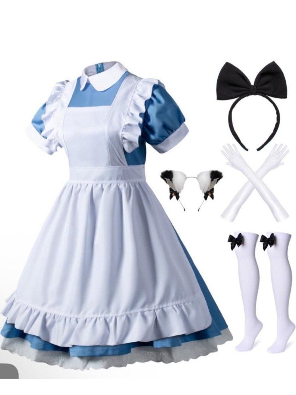 Japanese Anime Lolita French Maid Cosplay Costume Size ADULT Small